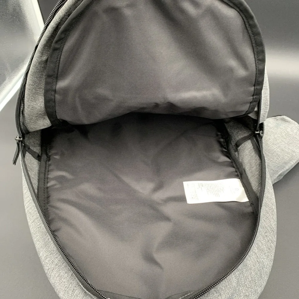 Air Jordan Backpack w/ Pouch Pencil Case Gray & Black Carbon Heather Large‎ Size